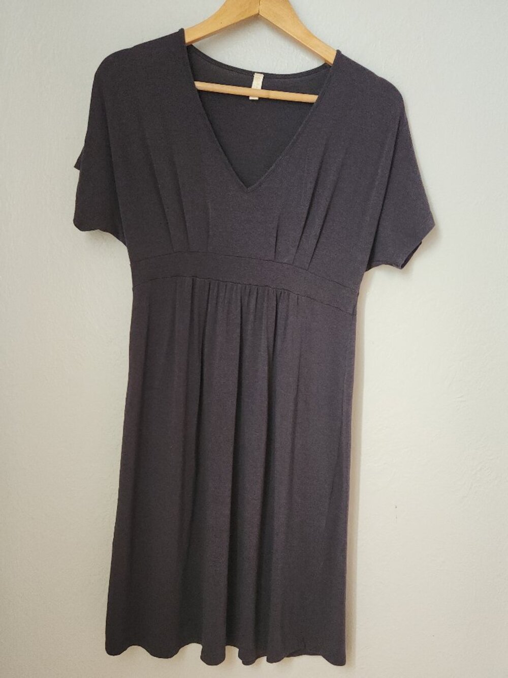 GAIM Organic Cotton/Bamboo V-Neck Dress Womens Size Small